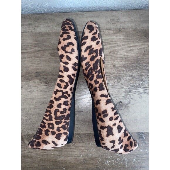 Lane Bryant Shoes Womens sz 7 W Brown Leopard Flats - Picture 5 of 7